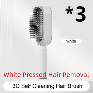 Self-Cleaning Hair Brush For Women One-key Cleaning Hair Loss Airbag Massage Scalp Comb Anti-Static Hairbrush