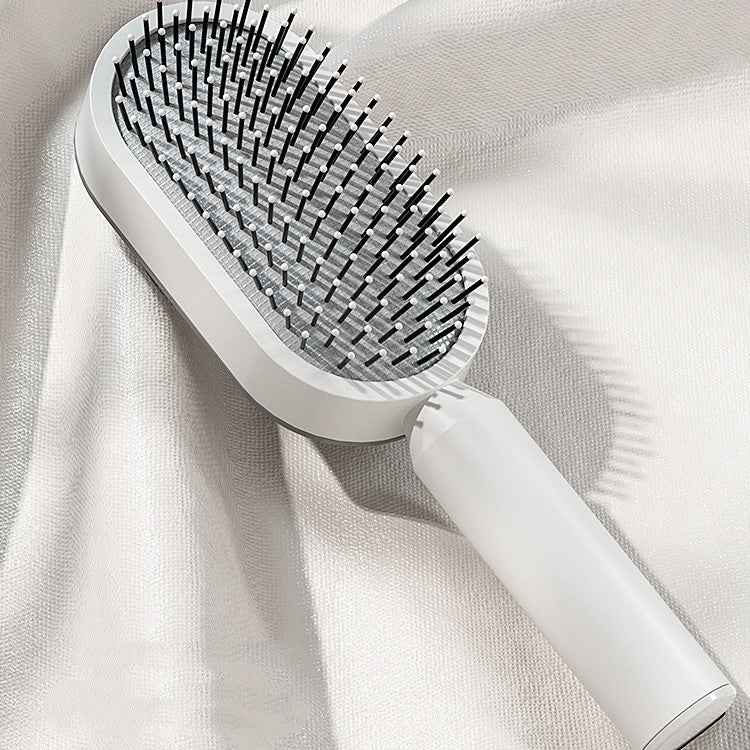 Self-Cleaning Hair Brush For Women One-key Cleaning Hair Loss Airbag Massage Scalp Comb Anti-Static Hairbrush