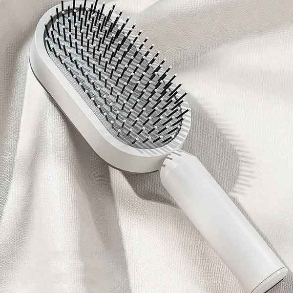 Self-Cleaning Hair Brush For Women One-key Cleaning Hair Loss Airbag Massage Scalp Comb Anti-Static Hairbrush