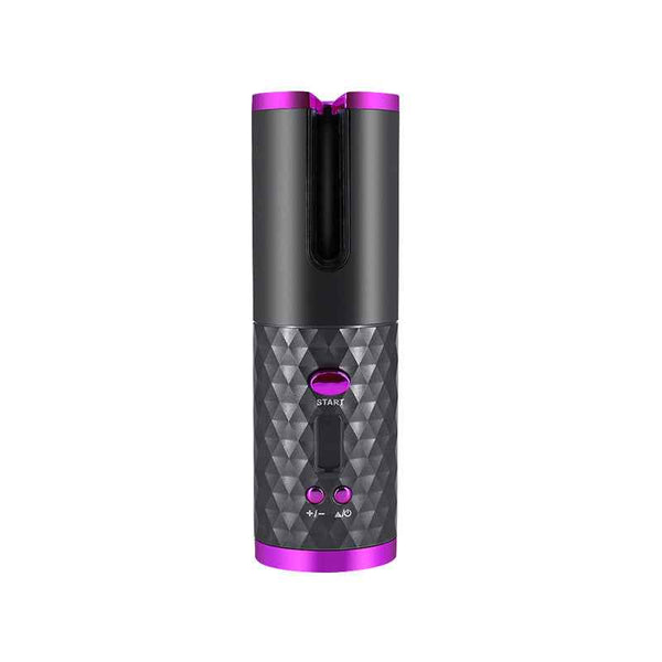 Rechargeable Cordless Hair Curler for Women – Automatic Rechargeable Hair Curling IronAutomatic Hair Curler Women Portable Hair Curling Iron LCD Display Ceramic Curly Rotating Curling Wave Styer