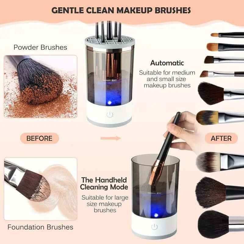 Automatic Makeup Brush Cleaner Rotating Makeup Brush Cleaner USB Portable Electric Cosmetic Makeup Brush Rotary Washing Machine