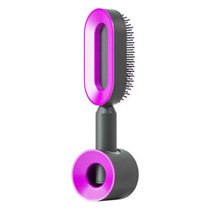 Self-Cleaning Hair Brush For Women One-key Cleaning Hair Loss Airbag Massage Scalp Comb Anti-Static Hairbrush