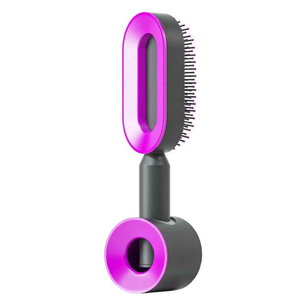 Self-Cleaning Hair Brush For Women One-key Cleaning Hair Loss Airbag Massage Scalp Comb Anti-Static Hairbrush