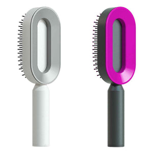 Self-Cleaning Hair Brush For Women One-key Cleaning Hair Loss Airbag Massage Scalp Comb Anti-Static Hairbrush