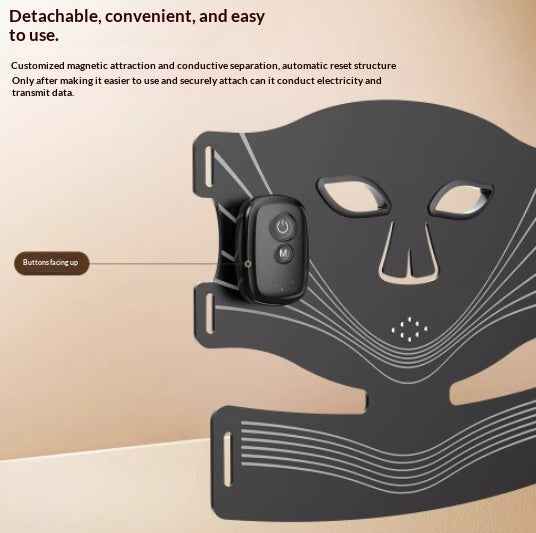 Light Therapy Device LED Photon Mask Device Infrared Light Magnetic Wireless Model