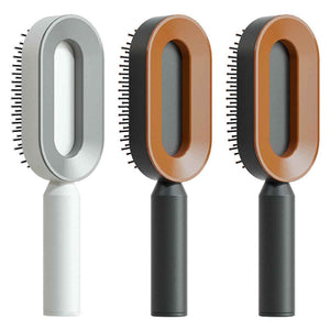Self-Cleaning Hair Brush For Women One-key Cleaning Hair Loss Airbag Massage Scalp Comb Anti-Static Hairbrush