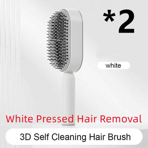 Self-Cleaning Hair Brush For Women One-key Cleaning Hair Loss Airbag Massage Scalp Comb Anti-Static Hairbrush