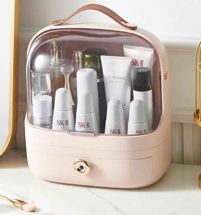 Cosmetic Storage Organizer Box Desktop Dustproof Skin Care Products Lipstick Blush
