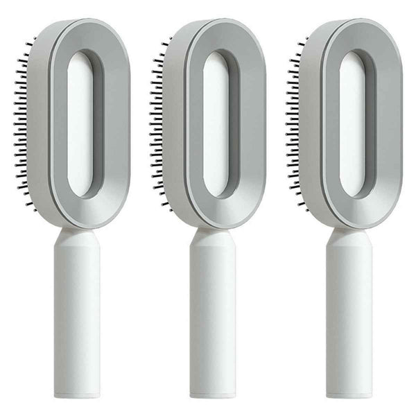 Self-Cleaning Hair Brush For Women One-key Cleaning Hair Loss Airbag Massage Scalp Comb Anti-Static Hairbrush