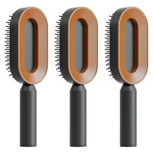 Self-Cleaning Hair Brush For Women One-key Cleaning Hair Loss Airbag Massage Scalp Comb Anti-Static Hairbrush