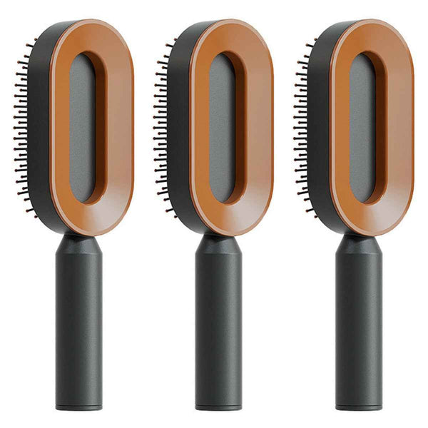 Self-Cleaning Hair Brush For Women One-key Cleaning Hair Loss Airbag Massage Scalp Comb Anti-Static Hairbrush