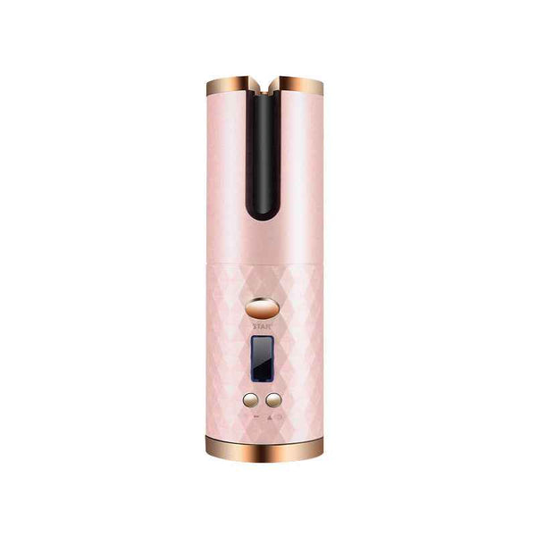 Rechargeable Cordless Hair Curler for Women – Automatic Rechargeable Hair Curling IronAutomatic Hair Curler Women Portable Hair Curling Iron LCD Display Ceramic Curly Rotating Curling Wave Styer