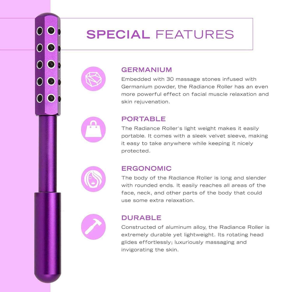 Germanium Stone Facial Roller Beauty Massage Instrument Beauty Bar
