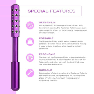 Germanium Stone Facial Roller Beauty Massage Instrument Beauty Bar