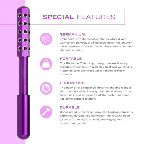 Germanium Stone Facial Roller Beauty Massage Instrument Beauty Bar