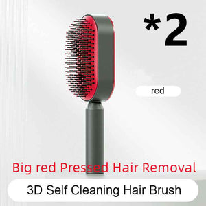 Self-Cleaning Hair Brush For Women One-key Cleaning Hair Loss Airbag Massage Scalp Comb Anti-Static Hairbrush