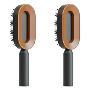 Self-Cleaning Hair Brush For Women One-key Cleaning Hair Loss Airbag Massage Scalp Comb Anti-Static Hairbrush