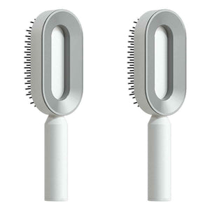 Self-Cleaning Hair Brush For Women One-key Cleaning Hair Loss Airbag Massage Scalp Comb Anti-Static Hairbrush