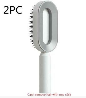 Self-Cleaning Hair Brush For Women One-key Cleaning Hair Loss Airbag Massage Scalp Comb Anti-Static Hairbrush