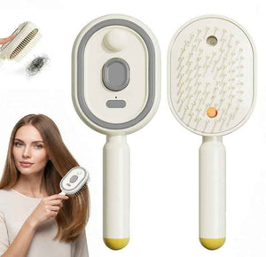 Electric Massage Hair Brush,300 MAh Electric Steaming Massage Hair Care Brush, Rechargeable Detangling Electric Steam Brushs For Hair For Reduce Frizz, Nourishes Hairs, Anti-Static