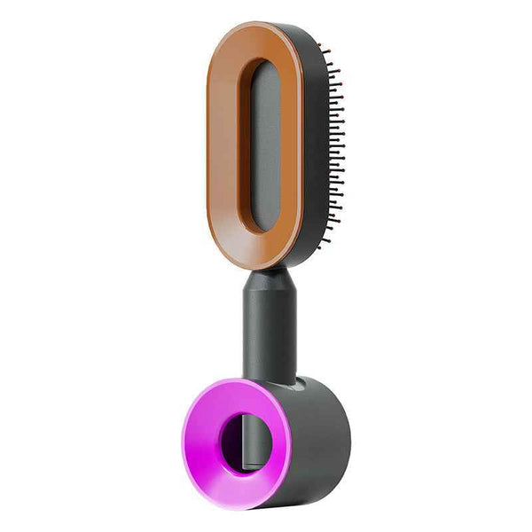 Self-Cleaning Hair Brush For Women One-key Cleaning Hair Loss Airbag Massage Scalp Comb Anti-Static Hairbrush